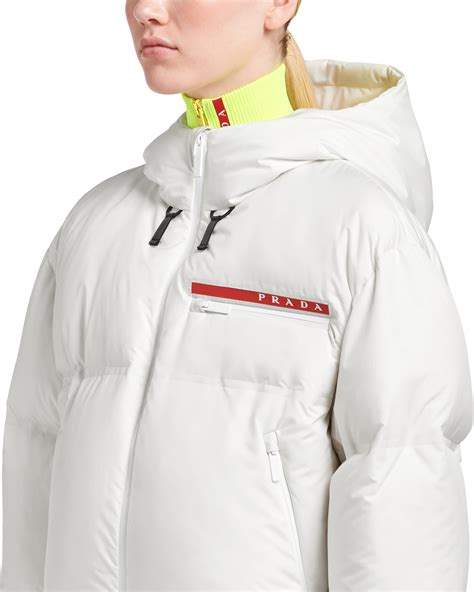 white prada puffer jacket|prada re nylon puffer jacket.